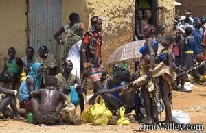 Local market in the town of Dimeka South Ethiopia