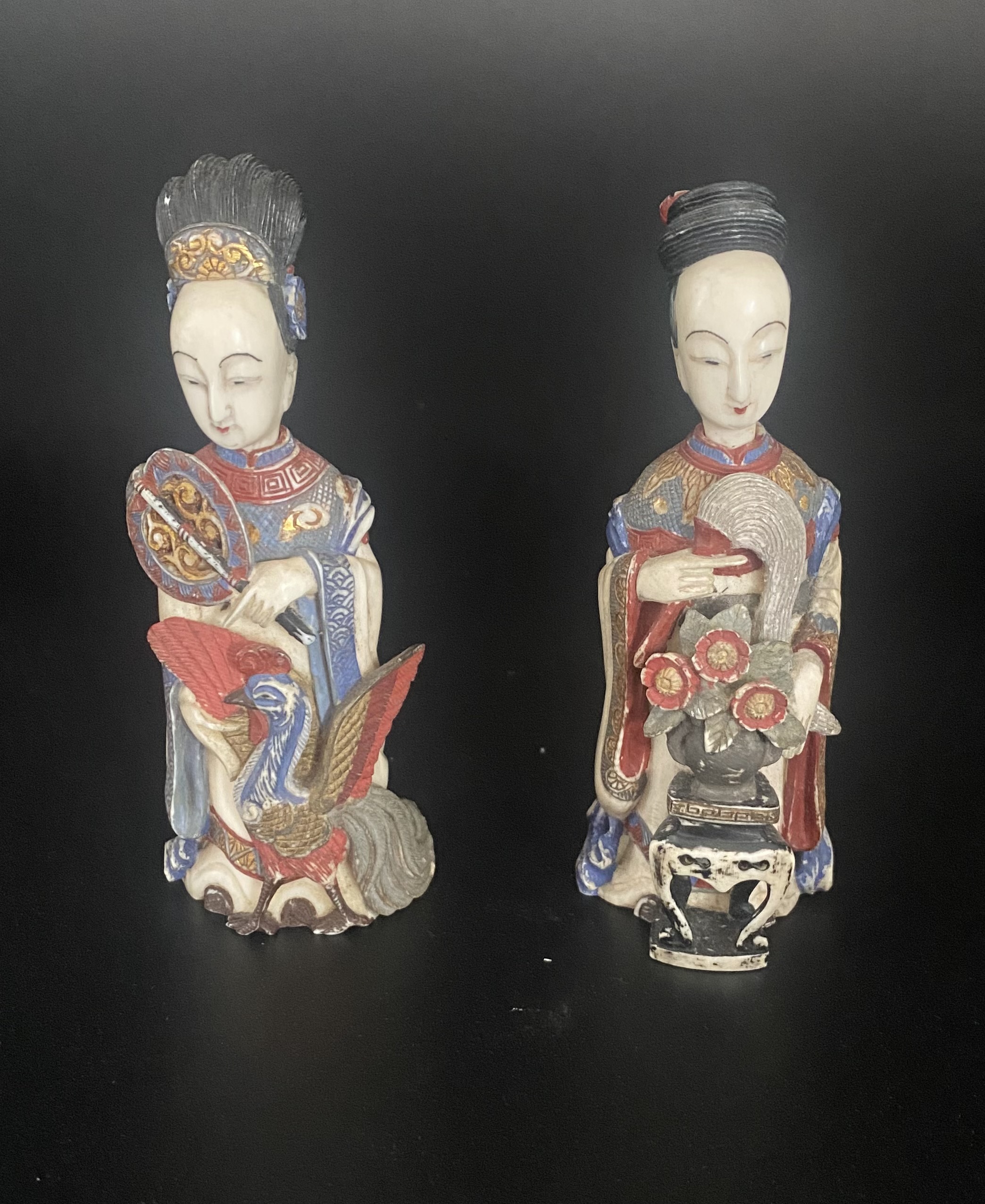 Pair of Ivory 19th Century Chinese Snuff Boxes