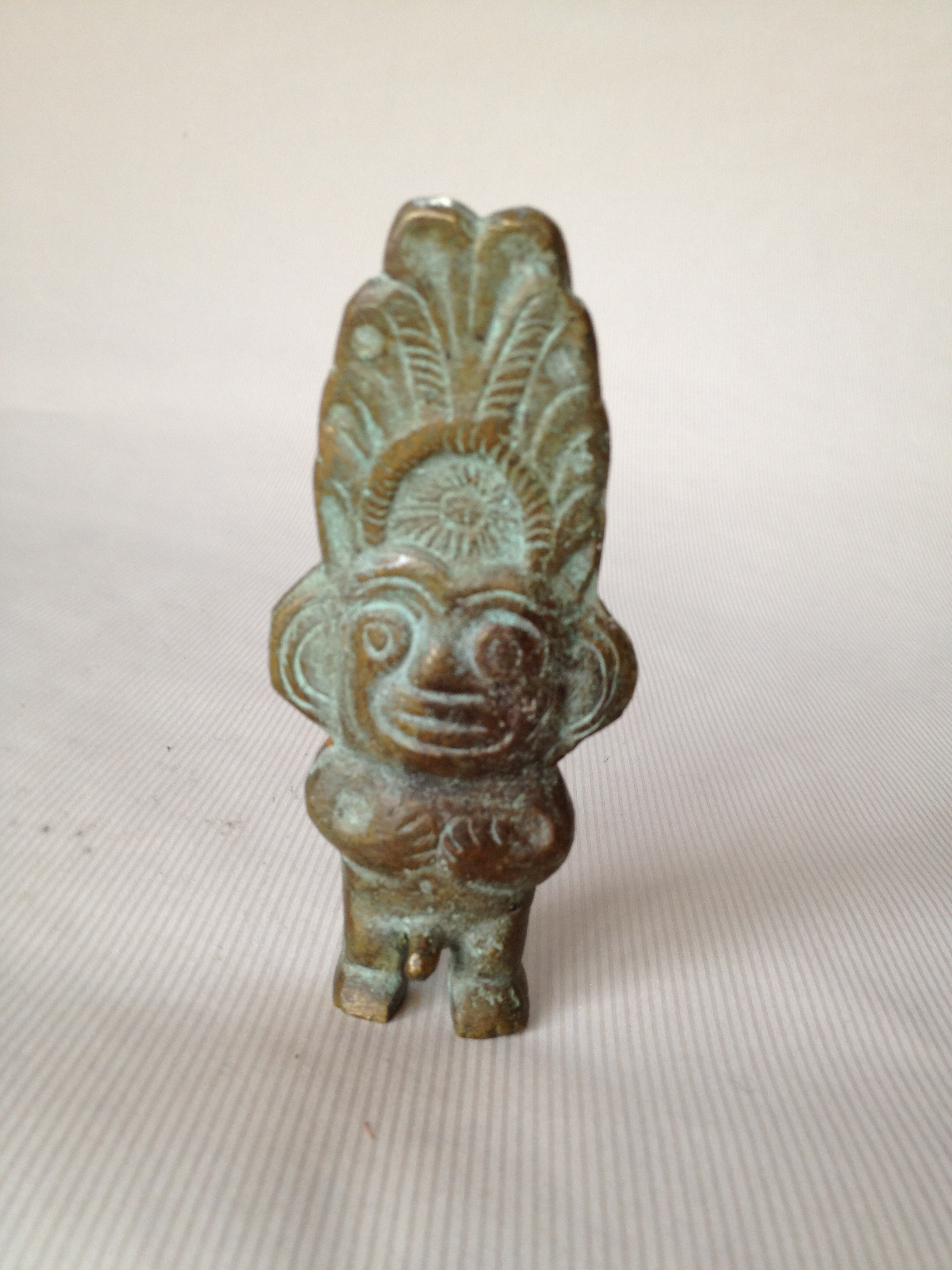 Bronze Mayan Figure