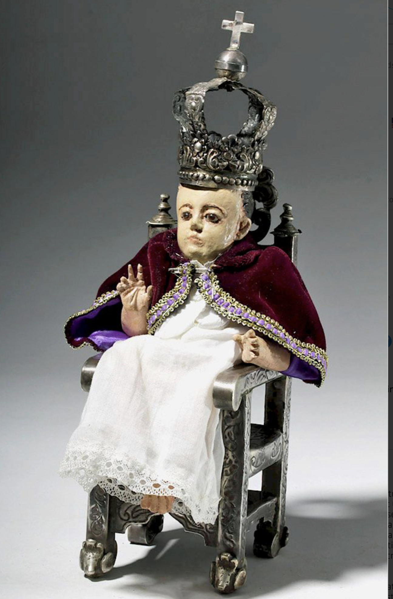 Mexican Baby Jesus on Throne