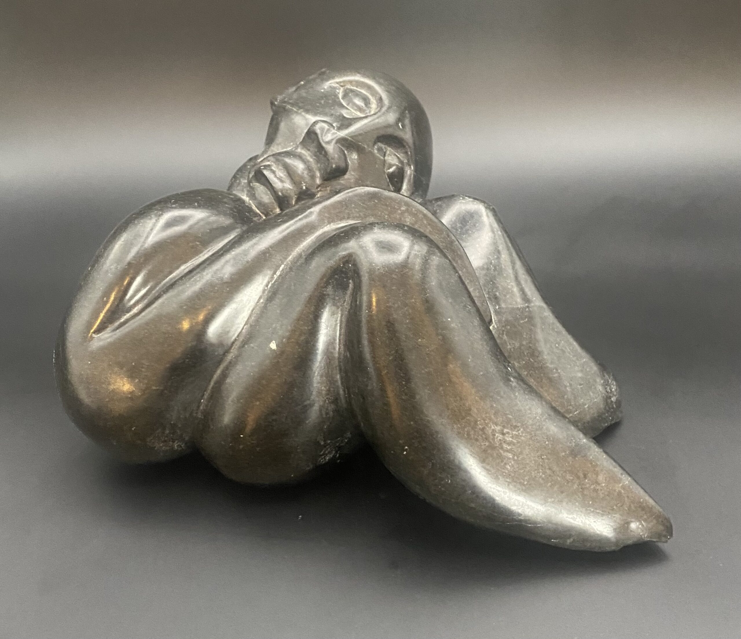 Shona Sculpture of Sleeping Man