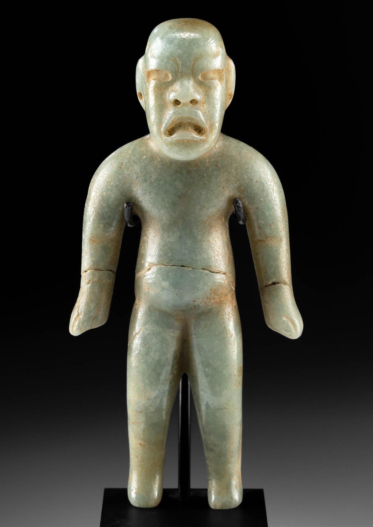 Olmec Jaquar Faced Boy Figure