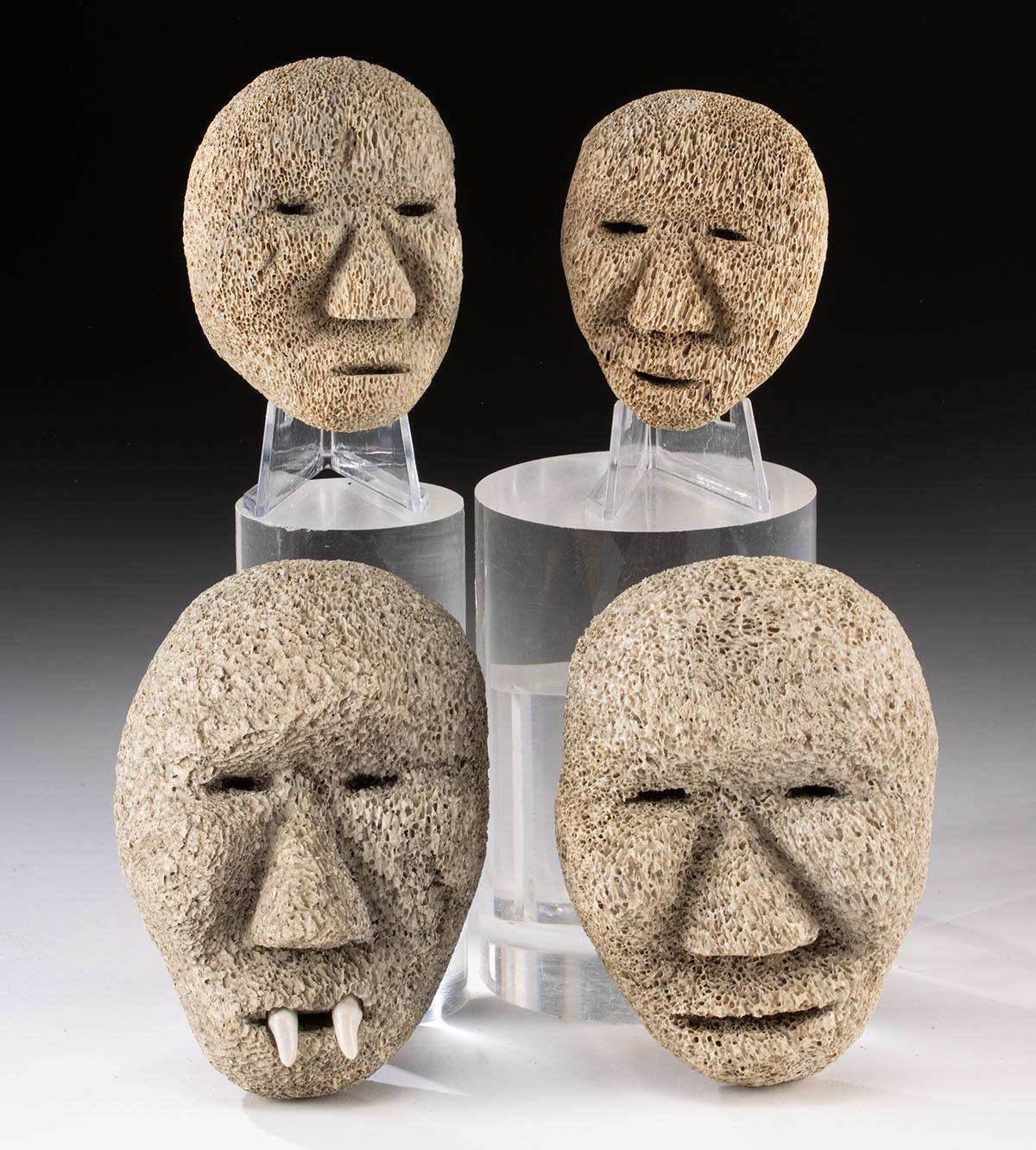 Inuit Whale Bone Spirit Masks